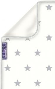 Dwustronny kocyk Dooky Silver Stars-White